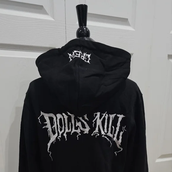 Dolls Kill Logo Current Mood Crew Zip Up Hoodie Robe Mega Tote Hat Merch S - Picture 6 of 14
